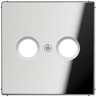 Лицевая панель Jung LS990 metal для 2-м. розетки TV+R хром картинка